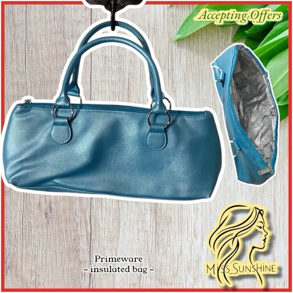 primeware Handbags - Primeware - Ice Blue Chic elegant Insulated Bag - goes everywhere
